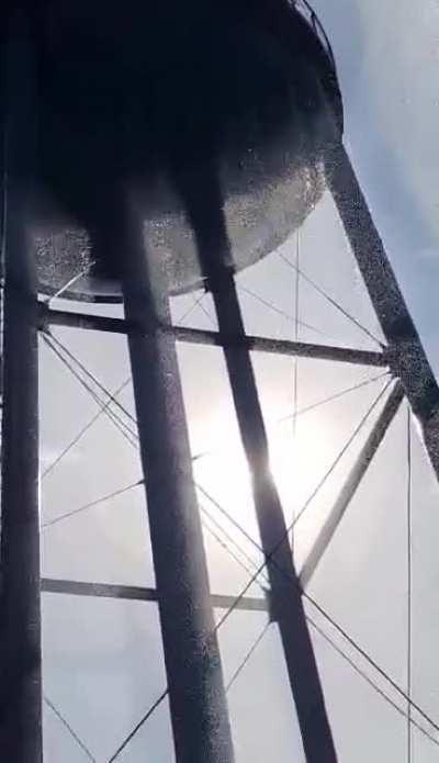 Local water tower sprung a very large leak.