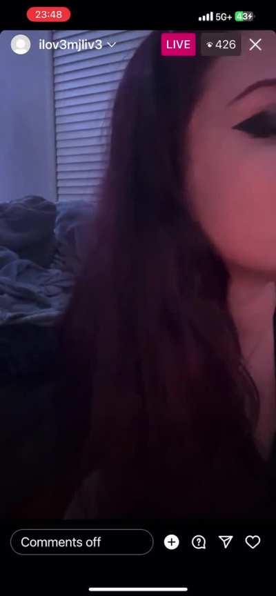 MJ live on IG earlier