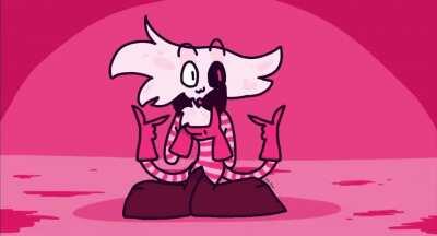 Angel Dust fluff bounce (art/gif by me)