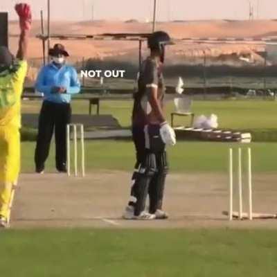 Was the Umpire lucky or the batsman unlucky or both?