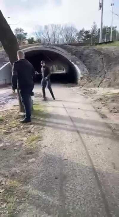 Fireworks in a tunnel create a shockwave