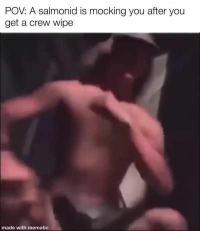 What salmonids do when they beat you