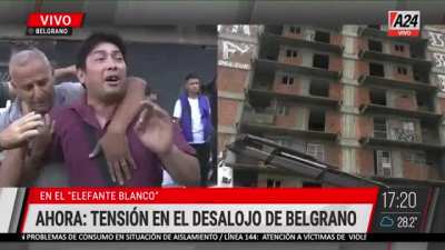 🚨TENSIÓN EN EL DESALOJO DEL 