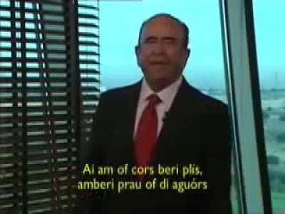 Based Spaniard speaking the most based English