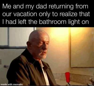 Light in the bathroom, money down the drain