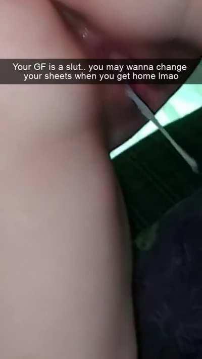 your gf cheats in the same bed you sleep in