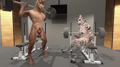 I'd skip workouts to stay with him. 😏 (Anthro Heat) [M/I]