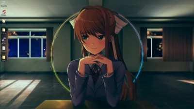 Thought I'd upload a clip of my wallpaper since a lot of people keep asking about it <3 (the ring behind her is not included, I added that, it's a music visualizer XD)