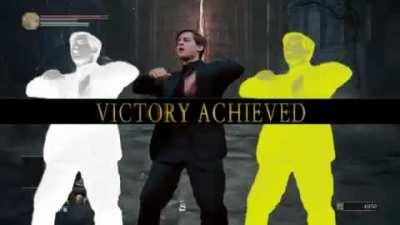 Me and da bois after defeating the boss first try