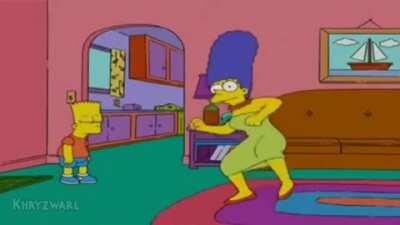 Super saiyan marge claps cheeks