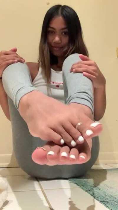 pov: i snuck into the bathroom to slip out of my warm socks for you