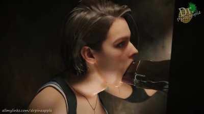 Jill sucking a horsecock at the gloryhole (drpineapplestudios)