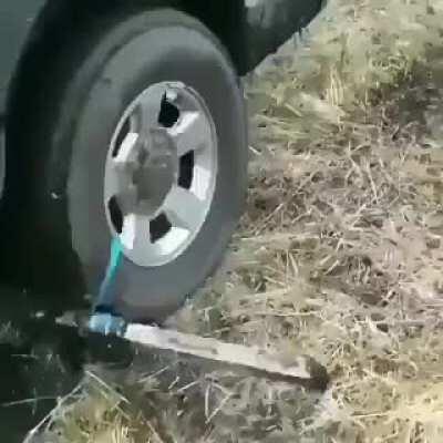 Here's an easy method to get your car out of the mud.