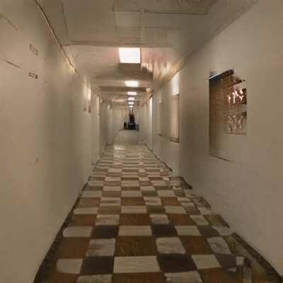 An interpolation from an AI trained on liminal images