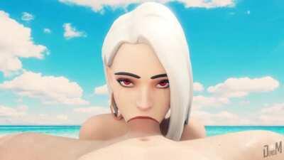 Ashe’s blowjob at the beach (DENISEM)