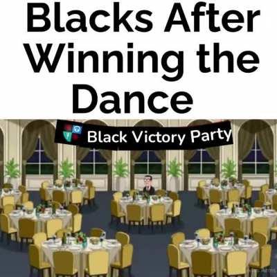 Blacks winning the dance