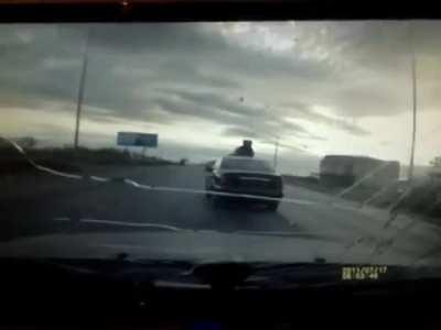 Driver goes on rampage and dies in head on crash.