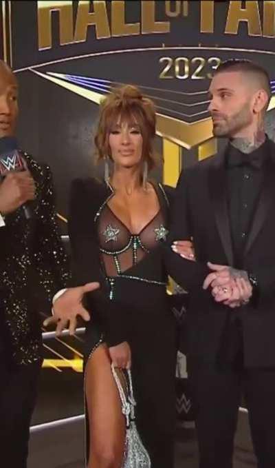 Carmella at the Hall of Fame Kickoff