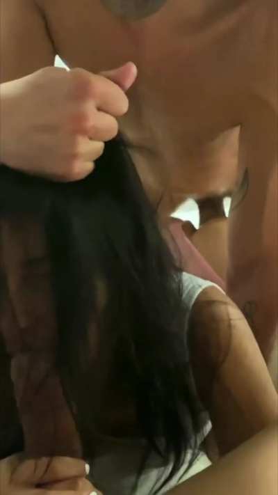 There has been a video circulating around the college campus of your crush getting spitroasted by your bully and his friend