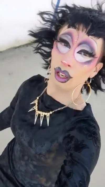 The skinwalker after successfully taking my skin and walking around as my alter ego (I'm a drag queen)