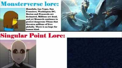 The difference in lores between the Monsterverse and Singular Point is astounding