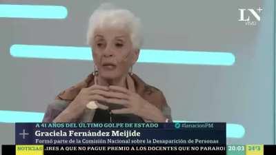Graciela F. Meijide, miembro del CONADEP y madre de uno de los desaparecidos: 