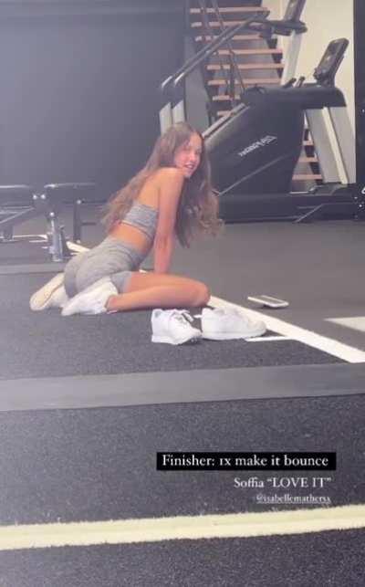 Isabelle's workouts are paying off VERY well