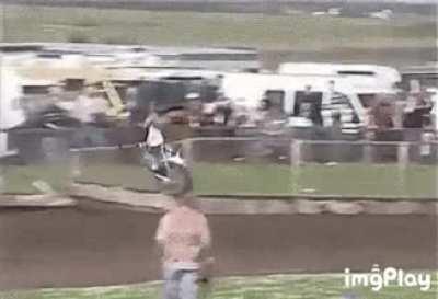 Motorcycle had enough and says 