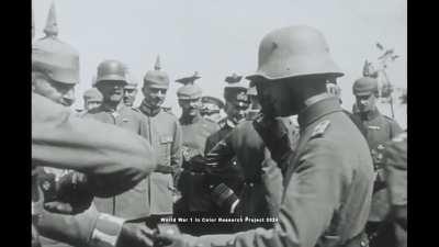 Kaiser Wilhelm II inspecting his troops on the Western Front, July 1917. Footage from the To Hell And Back Film Research project.