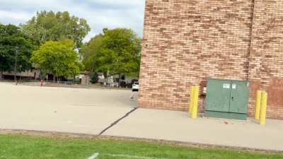 Chasing a squirrel out in the open just hits different 🐿️