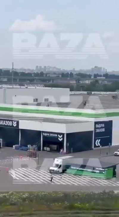 Russian Ka-52 alligator bombing an oil depot in the city of Voronezh controlled by Wagner Group