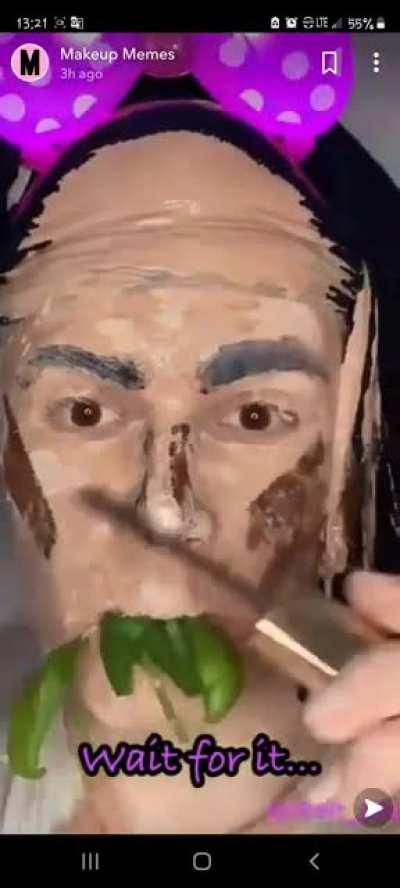 I am crying at the wasted makeup