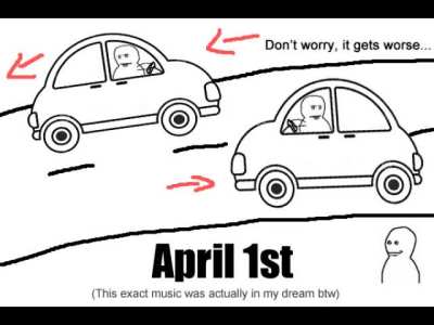 Happy April Fools ! (most insane dream I had in a while, was worth it to recreate)