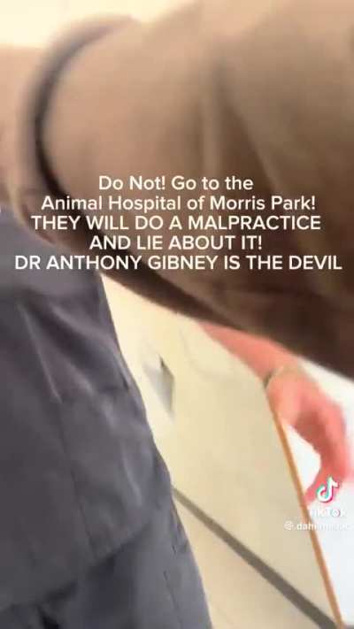 A vet goes off when confronted about a possible malpractice 