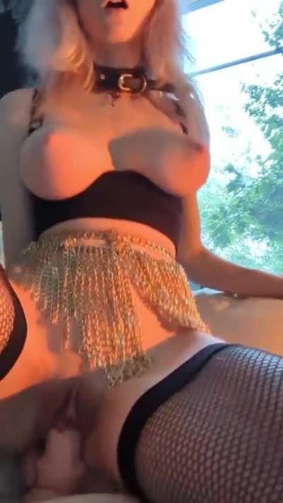 Doll training het pussy with dildo before becoming your property