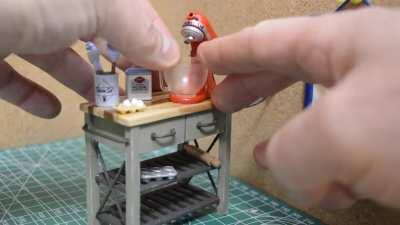 [Miniature] Working 1/12 scale mixer, 3D printed.