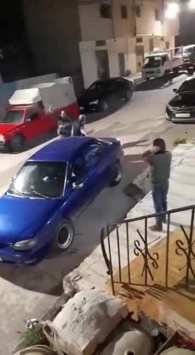 Idiot happy his friend is out of prison. Kills him