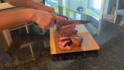 Biggg NY strip, and it cut like butter.