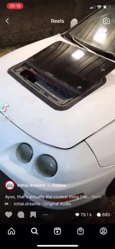 I had to share this: Bonnet sunroof