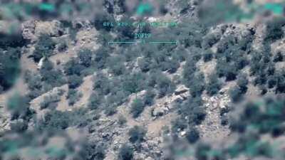 Turkish drone targeting pkk fighter, Claw Tiger Operation 19.09.2020