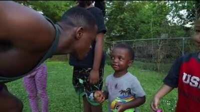 They wanted to play military and this happened