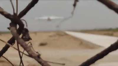 Antonov An-225 landing at Jinnah International Airport, Karachi