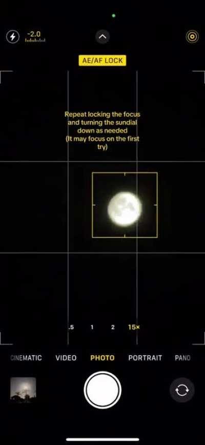 How to take a picture of the Moon on iPhone