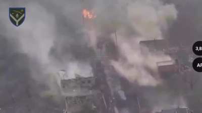 A Russian assault attempt was recorded by a Ukrainian drone. The defense forces of the Luhansk OTU. (Published on 30 December, 2024)