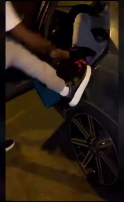 Thief gets stomped out for stealing a baby’s chain.