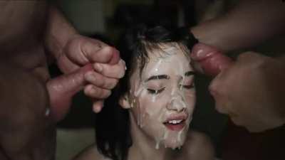 Taking more loads while covered in cum ;)