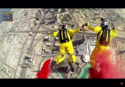 BASE Jumping off the Burj Khalifa