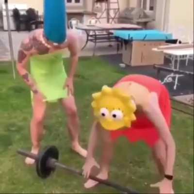 Marge & Lisa working on their gains