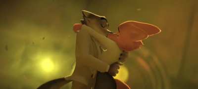 Mr. Wolf and Diane Foxington's kiss, but with Han Solo and Princess Leia's theme from Star Wars; Episode 5, The Empire Strikes Back