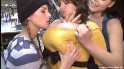 Milena Velba held down and sucked